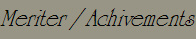 Meriter / Achivements